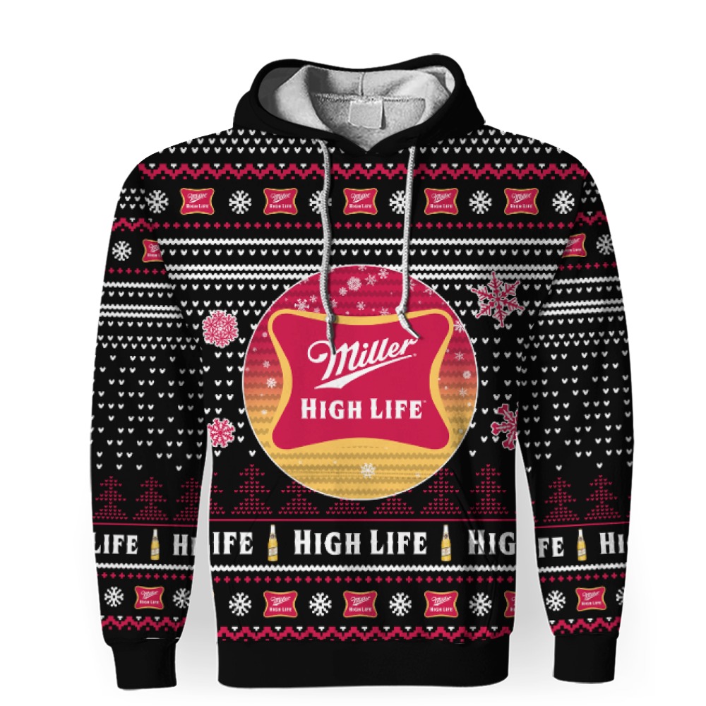 merry christmas 2022 ugly unisexl american miller high life hoodie sweatshirt 3d unisex hoodie 1 Merry Christmas 2022 Ugly Unisexl American Miller High Life , Hoodie, Sweatshirt-3D Unisex Hoodie - Image 1