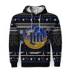 Merry Christmas 2022 Ugly Unisexl American Miller Lite , Hoodie, Sweatshirt-3D Unisex Hoodie - Image 1