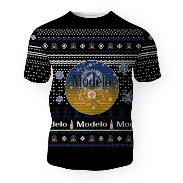 Merry Christmas 2022 Ugly Unisexl American Modelo , Hoodie, Sweatshirt-3D Unisex T-Shirt - Image 1
