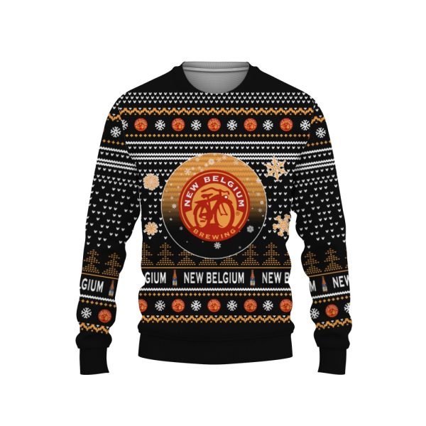 Merry Christmas 2022 Ugly Unisexl American New Belgium Brewing , Hoodie, Sweatshirt-3D Sweatshirt - Image 1