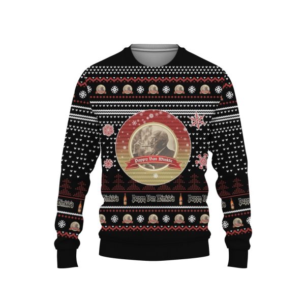 Merry Christmas 2022 Ugly Unisexl American Pappy Van Winkle , Hoodie, Sweatshirt-3D Sweatshirt - Image 1