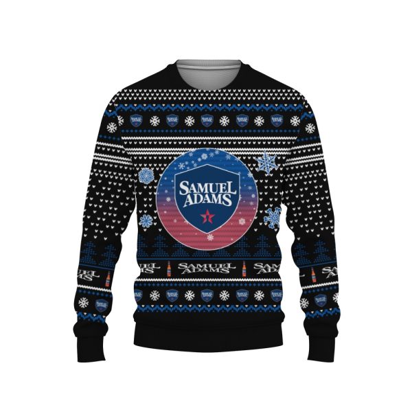 Merry Christmas 2022 Ugly Unisexl American Samuel Adams , Hoodie, Sweatshirt-3D Sweatshirt - Image 1