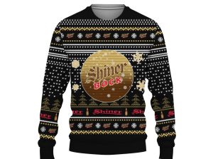 Merry Christmas 2022 Ugly Unisexl American Shiner Bock , Hoodie, Sweatshirt-3D Sweatshirt - Image 1
