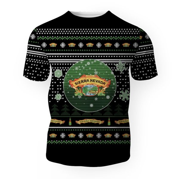 Merry Christmas 2022 Ugly Unisexl American Sierra Nevada , Hoodie, Sweatshirt-3D Unisex T-Shirt - Image 1