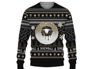 Merry Christmas 2022 Ugly Unisexl American Skrewball , Hoodie, Sweatshirt-3D Sweatshirt - Image 1