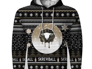 Merry Christmas 2022 Ugly Unisexl American Skrewball , Hoodie, Sweatshirt-3D Unisex Hoodie - Image 1