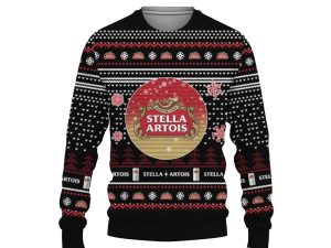 Merry Christmas 2022 Ugly Unisexl American Stella Artois , Hoodie, Sweatshirt-3D Sweatshirt - Image 1