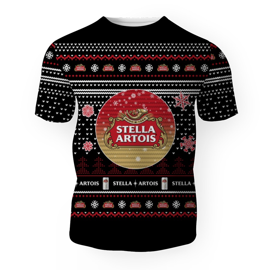 merry christmas 2022 ugly unisexl american stella artois hoodie sweatshirt 3d unisex t shirt 1 Merry Christmas 2022 Ugly Unisexl American Stella Artois , Hoodie, Sweatshirt-3D Unisex T-Shirt - Image 1