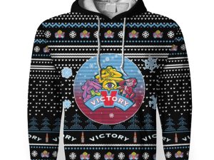 Merry Christmas 2022 Ugly Unisexl American Victory Golden Monkey , Hoodie, Sweatshirt-3D Unisex Hoodie - Image 1