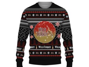 Merry Christmas 2022 Ugly Unisexl American Wild Turkey , Hoodie, Sweatshirt-3D Sweatshirt - Image 1