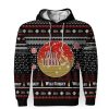 Merry Christmas 2022 Ugly Unisexl American Wild Turkey , Hoodie, Sweatshirt-3D Unisex Hoodie - Image 1