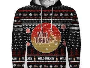 Merry Christmas 2022 Ugly Unisexl American Wild Turkey , Hoodie, Sweatshirt-3D Unisex Hoodie - Image 1