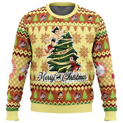 merry christmas astro boy ugly christmas sweater 1 Merry Christmas Astro Boy Ugly Christmas Sweater - Image 1