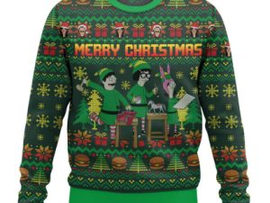 Merry Christmas Bobs Burgers Ugly Christmas Sweater - Image 1