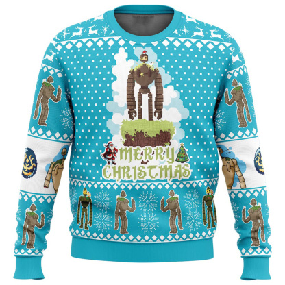 merry christmas castle in the sky ugly christmas sweater 1 Merry Christmas Castle In The Sky Ugly Christmas Sweater - Image 1
