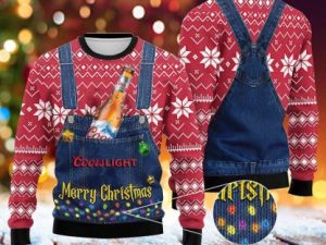 Merry Christmas Coors Light Ugly Christmas Sweater - Image 1