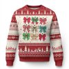 Merry Christmas Coquette Bow Ugly Christmas Sweater Festive Xmas Vibe - Image 1