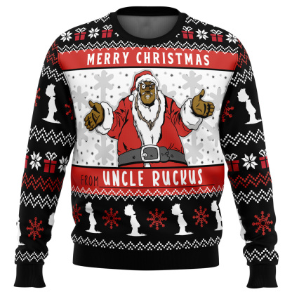 merry christmas from uncle ruckus ugly christmas sweater 1 Merry Christmas From Uncle Ruckus Ugly Christmas Sweater - Image 1