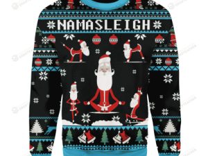 Merry Christmas Gearhomies Namasleigh Santa Ugly Christmas Sweater - Image 1