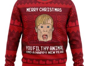 Merry Christmas Home Alone Ugly Christmas Sweater - Image 1