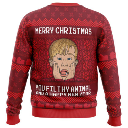 merry christmas home alone ugly christmas sweater 2 Merry Christmas Home Alone Ugly Christmas Sweater - Image 2