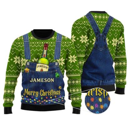 merry christmas jameson ugly christmas sweater 1 Merry Christmas Jameson Ugly Christmas Sweater - Image 1
