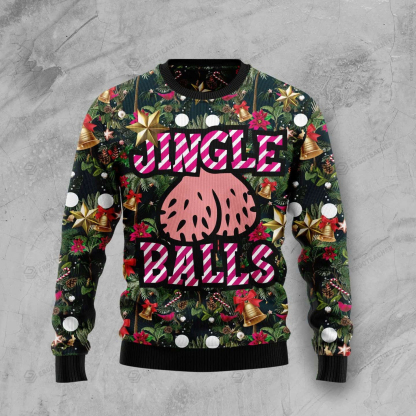merry christmas jingle balls ugly ugly christmas sweater 1 Merry Christmas Jingle Balls Ugly Ugly Christmas Sweater - Image 1