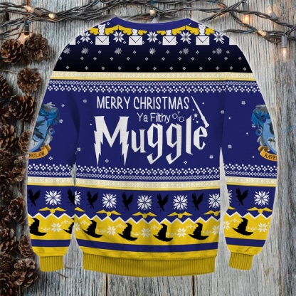 merry christmas muggle ugly christmas sweater holiday gift 2 Merry Christmas Muggle Ugly Christmas Sweater Holiday Gift - Image 2