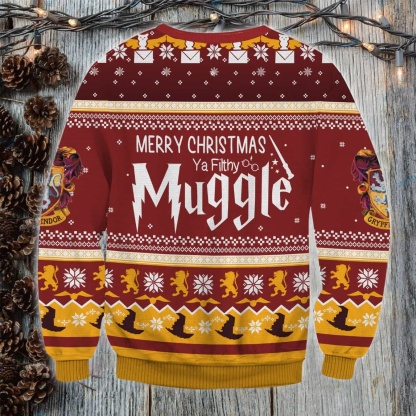merry christmas muggle ugly christmas sweater xmas gift 2 Merry Christmas Muggle Ugly Christmas Sweater Xmas Gift - Image 2