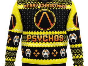 Merry Christmas Psychos Dystopian Wasteland Ugly Christmas Sweater - Image 1