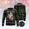 Merry Christmas Santa And Beer Aint No Laws Ugly Christmas Wool Knitted Sweater - Image 1
