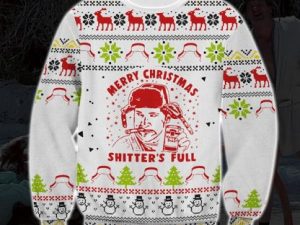 Merry Christmas Shitters Full Ugly Christmas Sweater Holiday Gift - Image 1