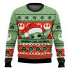 Merry Christmas Yoda Cosmic Battles Ugly Christmas Sweater Xmas Gift - Image 1