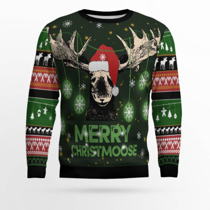 merry christmoose ugly christmas sweater 1 Merry Christmoose Ugly Christmas Sweater - Image 1