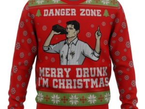 Merry Drunk Im Christmas Sterling Archer Ugly Christmas Sweater - Image 1
