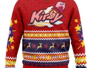 Merry Kirby Christmas Kirby Ugly Christmas Sweater - Image 1