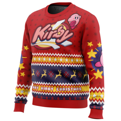 merry kirby christmas kirby ugly christmas sweater 2 Merry Kirby Christmas Kirby Ugly Christmas Sweater - Image 2