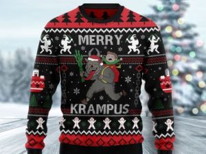 Merry Krampus Ugly Christmas Sweater - Image 1