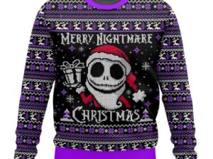 Merry Nightmare Christmas The Nightmare Before Ugly Christmas Sweater - Image 1