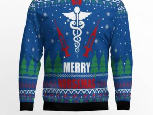 Merry Nursemas Ugly Christmas Sweater - Image 1