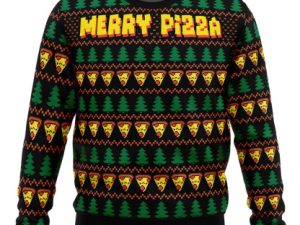 Merry Pizza Ugly Christmas Sweater Holiday Gift - Image 1