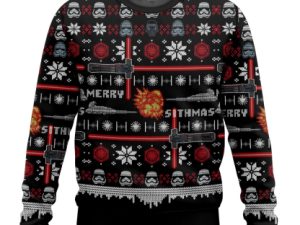 Merry Sithmas Cosmic Battles Ugly Christmas Sweater - Image 1