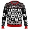 Merry Smashmas Super Smash Bros Ugly Christmas Sweater - Image 1