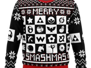 Merry Smashmas Super Smash Bros Ugly Christmas Sweater - Image 1