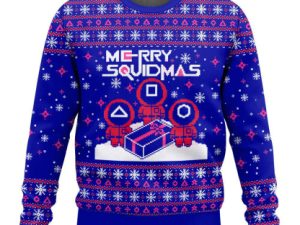 Merry Squidmas Squid Game Ugly Christmas Sweater - Image 1