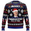 Merry Thanksgiving Biden Ugly Christmas Sweater - Image 1