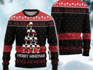 Merry Winemas Ugly Christmas Sweater - Image 1