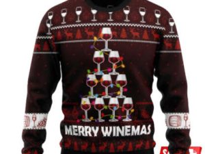 Merry Winemas Ugly Christmas Sweaters - Image 1