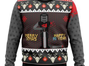 Merry Xmas And Happy Ni Year Monty Python Ugly Christmas Sweater - Image 1