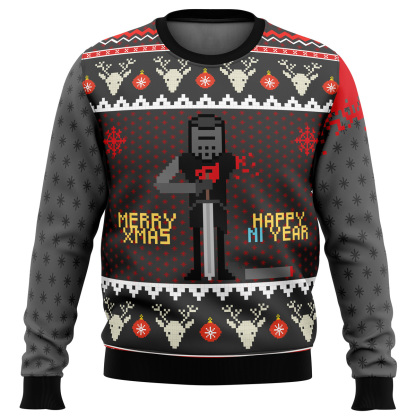 merry xmas and happy ni year monty python ugly christmas sweater 1 Merry Xmas And Happy Ni Year Monty Python Ugly Christmas Sweater - Image 1
